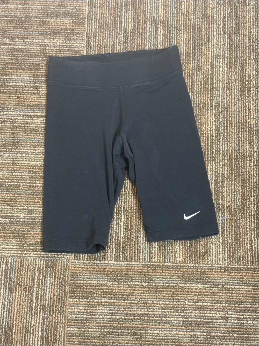 Nike Black Cycling Shorts with White Swoosh